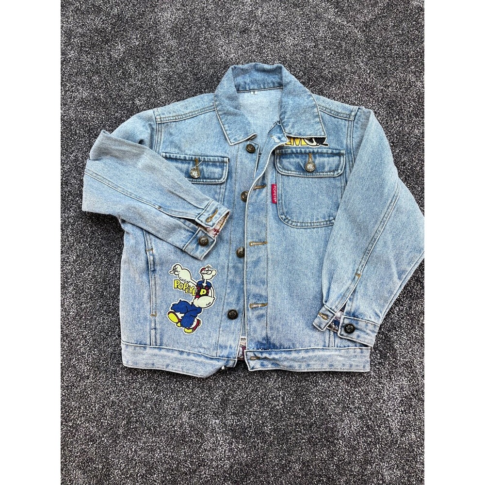 Popeyes Jeans Youth‎ Denim Jean Jacket Graphic Size 8